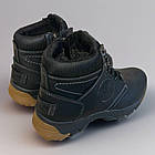 Зимові черевики для підлітка натуральна шкіра хутряна підстилка теплі зимові високі черевики шнурки блискавка, фото 8