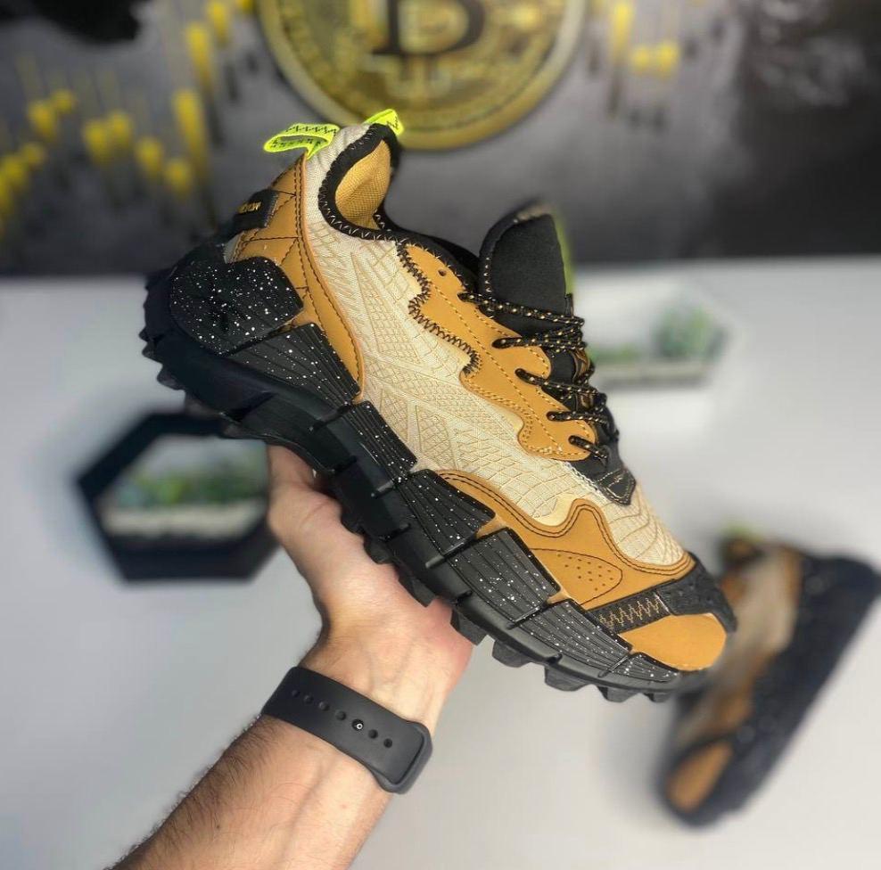Чоловічі кросівки Reebok Zig Kinetica 2 Edge gore-tex Brown Beige Рібук Зіг бежеві gore-tex демі