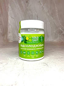 Цукрозамінник SoloSvit Stevia без присмаку (еритрітол, екстракт стевії), 200 г