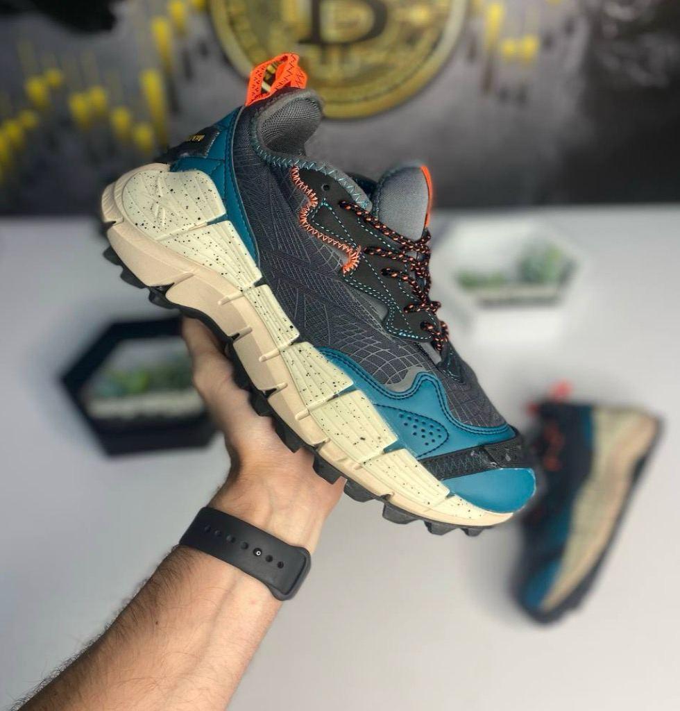 Чоловічі кросівки Reebok Zig Kinetica 2 Edge gore-tex Black Blue Рібук Зіг сині текстиль gore-tex демісезон