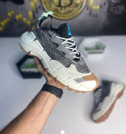Чоловічі кросівки Reebok Zig Kinetica || Edge gore-tex Pure Gray Взуття Рібок Зіґ Кінетика Сірі текстиль gore-tex демісезон, фото 1