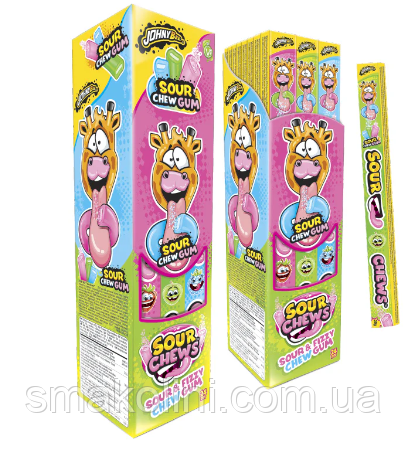 Жуйка  JOHNY BEE ® SOUR CHEWS 24 шт