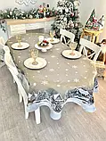 Новорічна скатертина 160 х 250 см. на овальний стіл гобеленова, фото 2