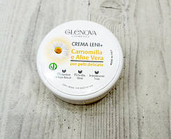 Крем для тіла GLENOVA Cosmetics Camomilla e Aloe Vera для ніжної шкіри 95% натуральний склад 120 мл Італія