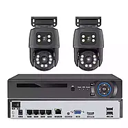Система відеоспостереження на 2 камери з 2 об'єктивами Dvr kit 2 ch Комплект камер зовнішнього відеоспостереження, фото 2