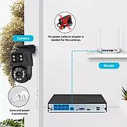 Система відеоспостереження на 2 камери з 2 об'єктивами Dvr kit 2 ch Комплект камер зовнішнього відеоспостереження, фото 10