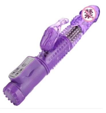 Вібратор з обертальної головкою 2в1 Flirt для клітора и точки G фіолетовий, фото 1