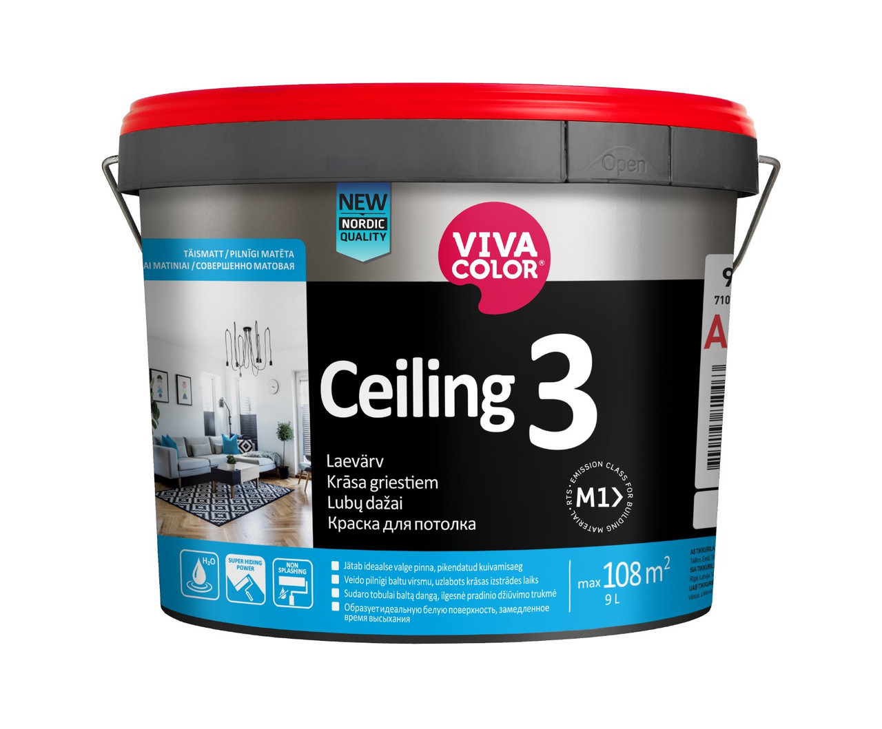 Фарба інтер`єрна Ceiling 3 для стелі база АP біла 9 л