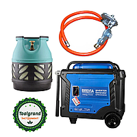 Газобензинові генератори 8 кВт у комплекті з газовим балоном