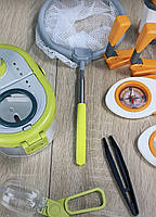 Набір дослідів дитячий бокс для спостережень бінокль компас сачок ліхтарик в кор 21,4*14,2*15,8см (229), фото 7