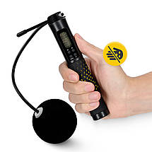 Скакалка з лічильником 4FIZJO 2 в 1 дротова/бездротова Black (P-5905973402200), фото 2