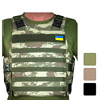 Плитоноска з установкою бічного та кевларового захисту Kirasa піксель Оксфорд MOLLE R_1649