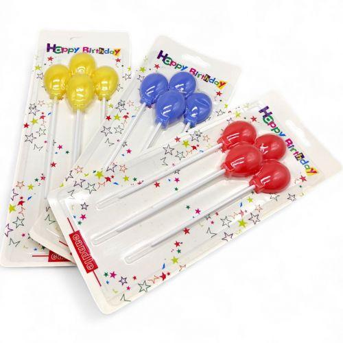 Набір свічок для торта "Повітряна кулька" 4шт (14 см), фото 1