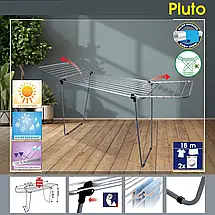 Алюмінієва підлогова сушарка для білизни Casa Si Pluto 18m (Silver), фото 3