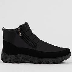 Дутики чоловічі короткі на замок чорні (014)