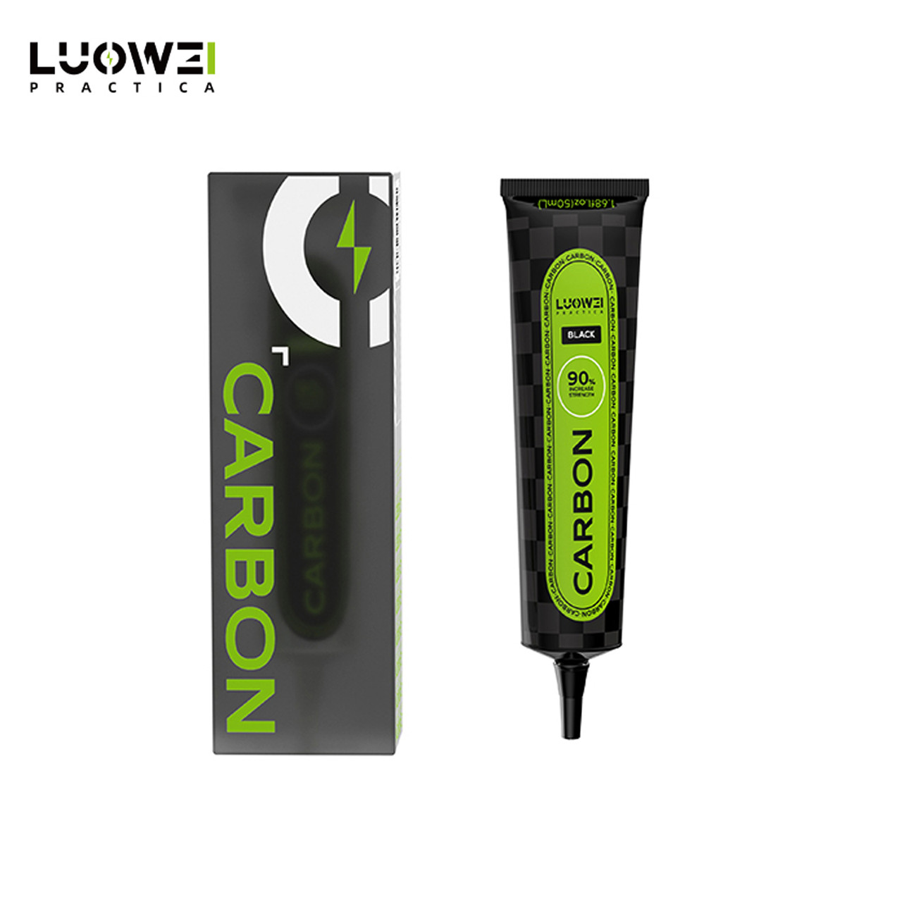 Клей LUOWEI CARBON вуглецевий, в тюбику з дозатором (чорний) (50мл)