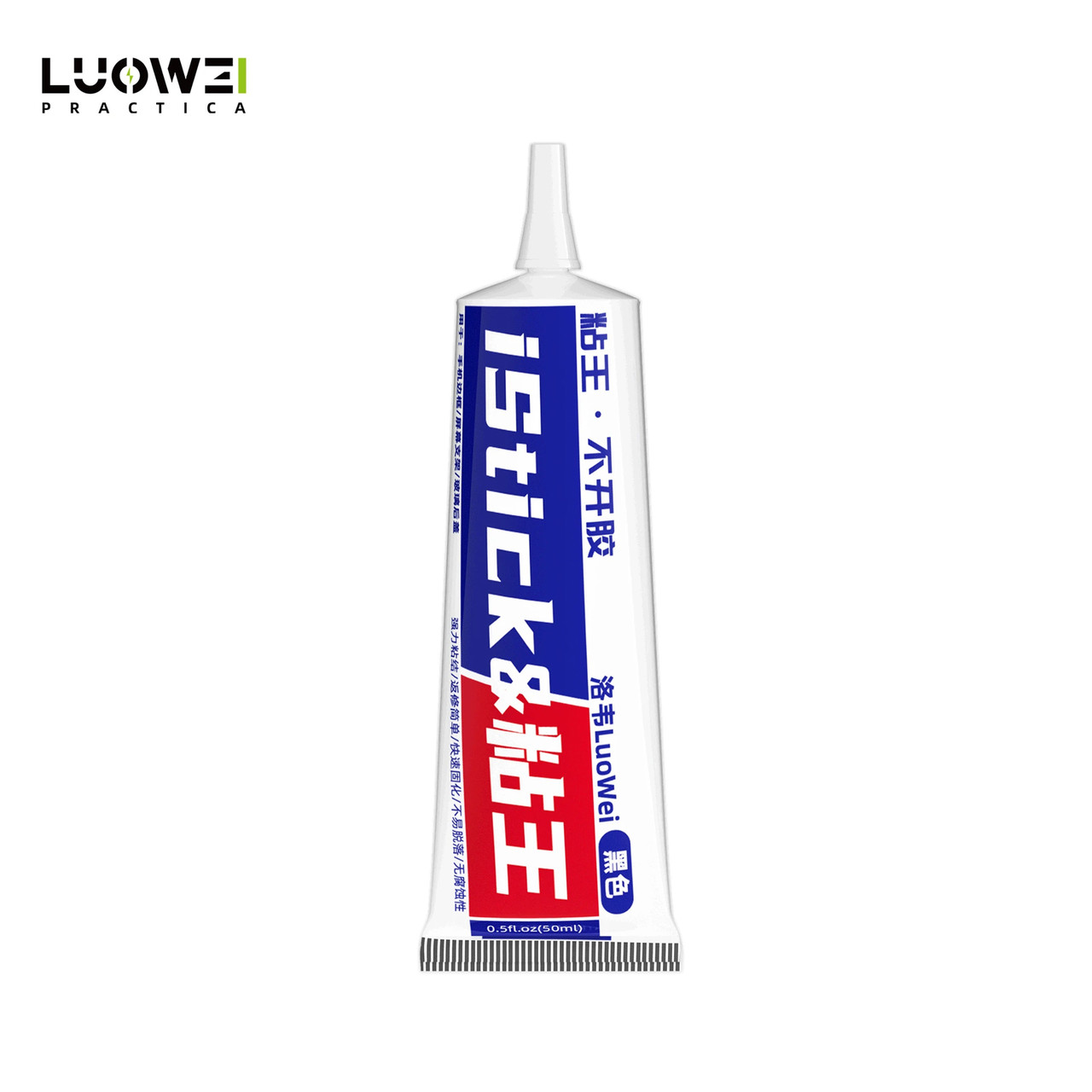 Клей LUOWEI iStick силіконовий, у тюбику з дозатором (прозорий) (15 мл)