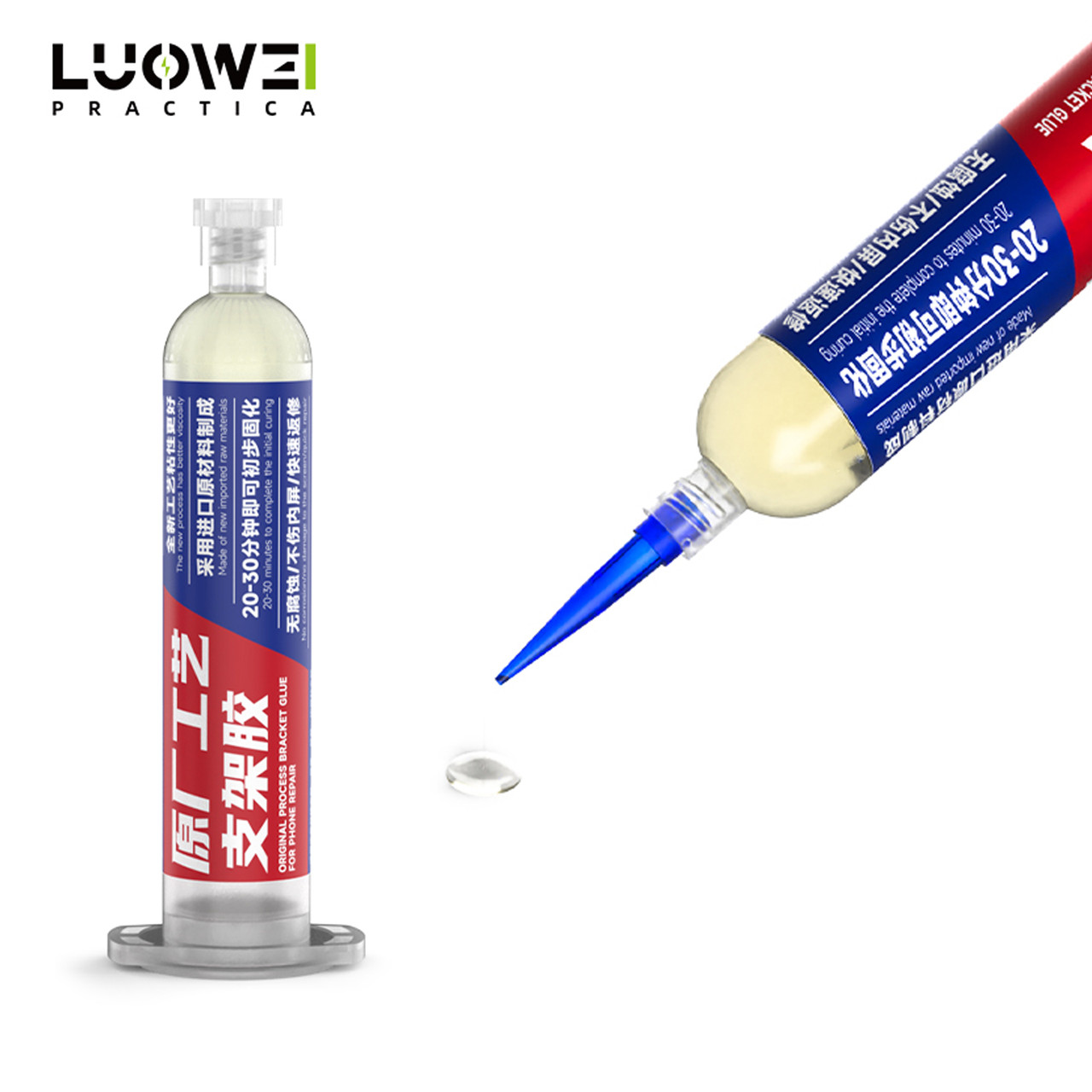 Клей-герметик LUOWEI LW-Y01 для корпусної рамки, в шприці (прозорий) (30 мл)