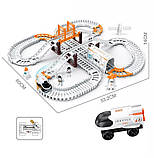 Дитяча ігрова траса трек космічна станція 128 деталей із супутниками шатлами та космонавтами конструктор, фото 5