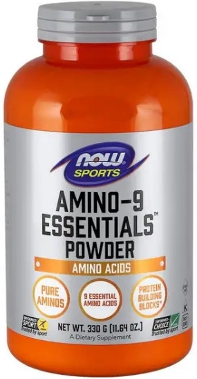Кращі комплексні амінокислоти в порошку NOW Amino-9 Essentials Powder 330 р без смаку