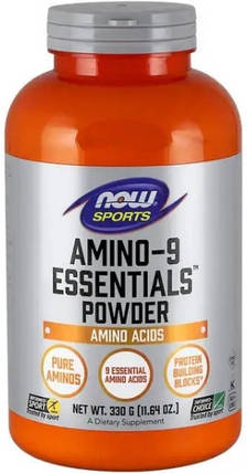 Кращі комплексні амінокислоти в порошку NOW Amino-9 Essentials Powder 330 р без смаку, фото 1