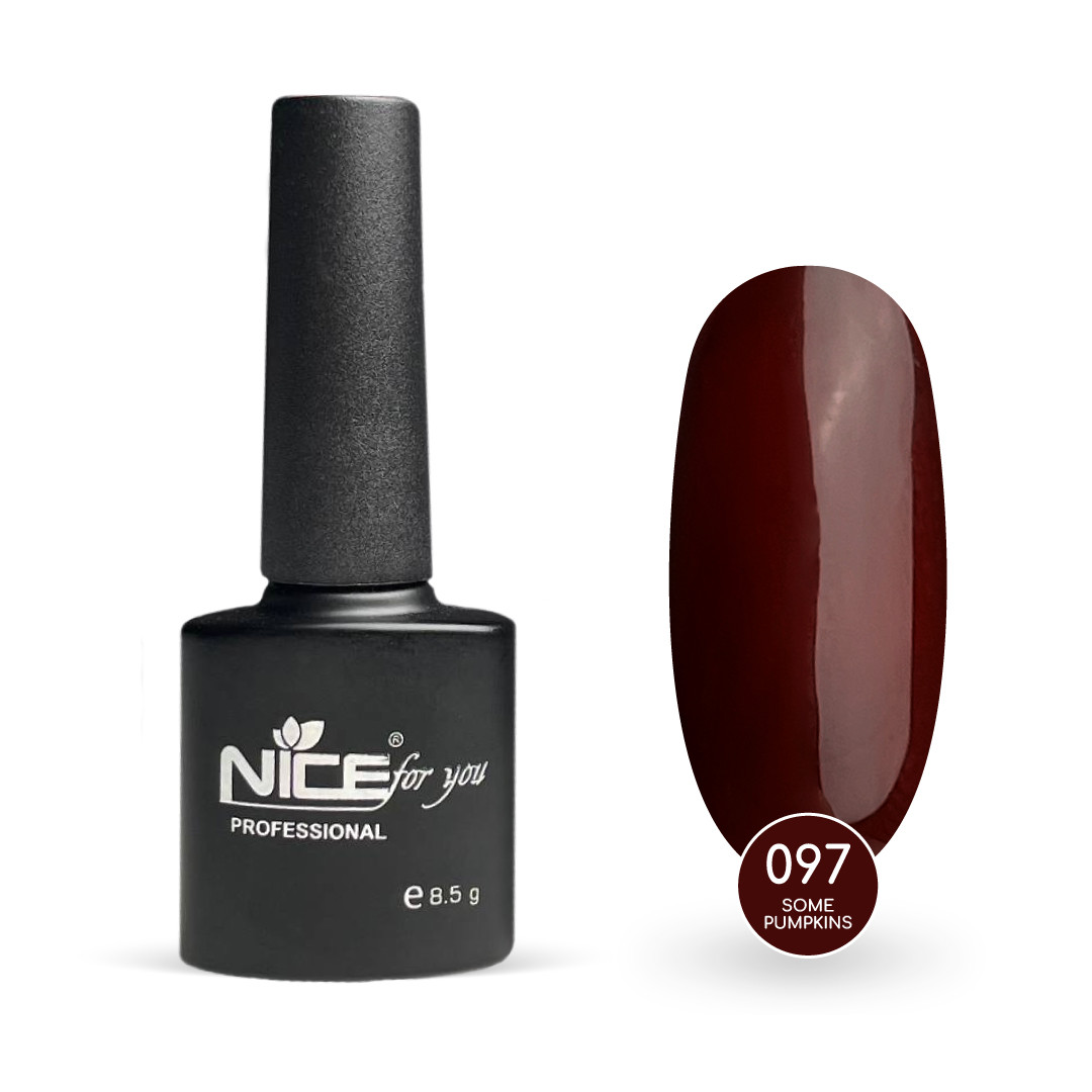 Гель-лак Nice for you Some Pumpkins Basic №097 Бордовий 8.5 г