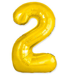 Кулька Цифра Slim "2" (1 м), Іспанія, колір - золото