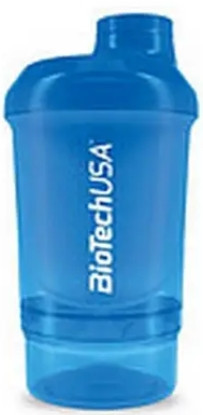 Шейкер BioTech Shaker Mini Wave 2 in 1 300 мл синій
