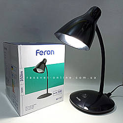 Світлодіодна настільна лампа Feron DE1727 7W 5000K 350Lm чорна