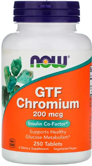 Хром Now GTF Chromium 200 mcg 250 таб