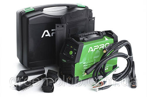 Зварювальний апарат інверторний APRO MMA-140 K, ял.4 мм, + набір кабелів, кейс 894502, фото 1