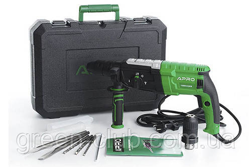 Перфоратор прямий APRO 3,5 Дж, 1050 В, SDS+, 1050H DFR, кейс 896229, фото 1