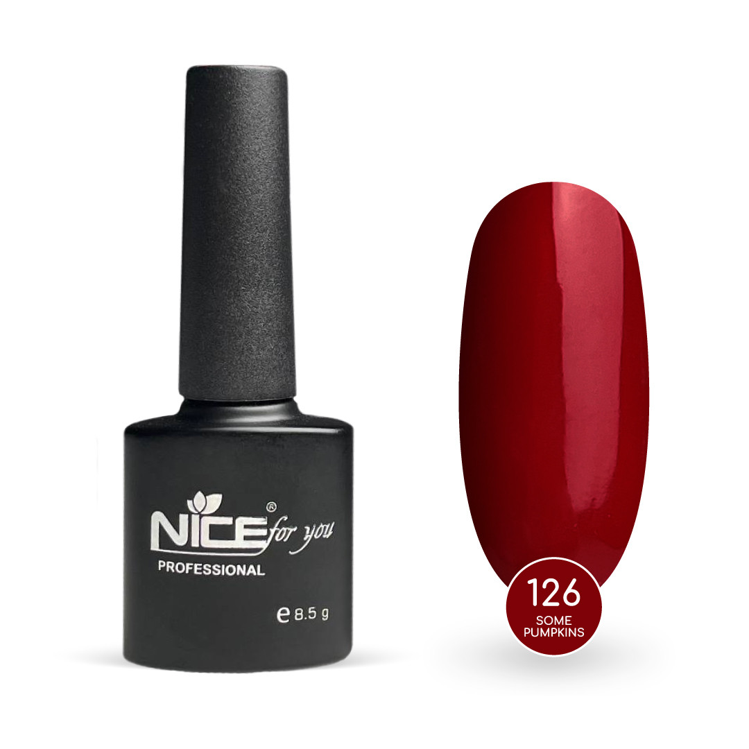 Гель-лак Nice for you Some Pumpkins Basic №126 Темно-червоний 8.5 г