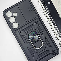 Протиударний чохол з кільцем для магніта та захистом камери на Samsung Galaxy A55 5G / на самсунг А55 (Чорний)