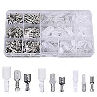 Набір обтискних клем з ізоляцією - 270 шт (2.8 мм, 4.8 мм, 6.3 мм) - конектори - клеми мама-тато - SLV