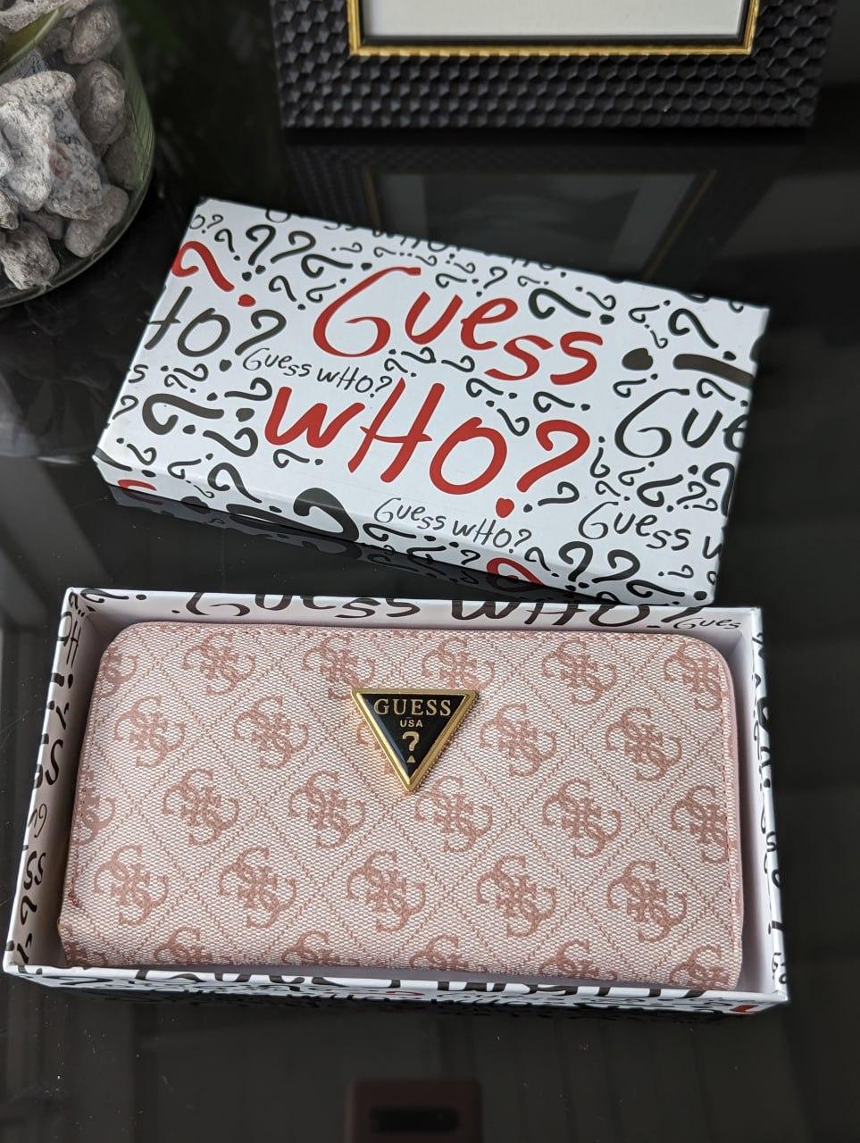 Гаманець Guess жіночий Гаманець Гесс пудровий, фото 1