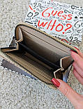 Гаманець Guess жіночий міні Гаманець Гесс світло-бежевий, фото 3