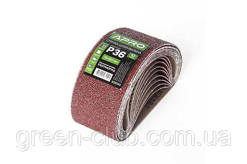 Стрічка шліфувальна нескінченна APRO P36 75×457мм (10 шт.) 828040, фото 1