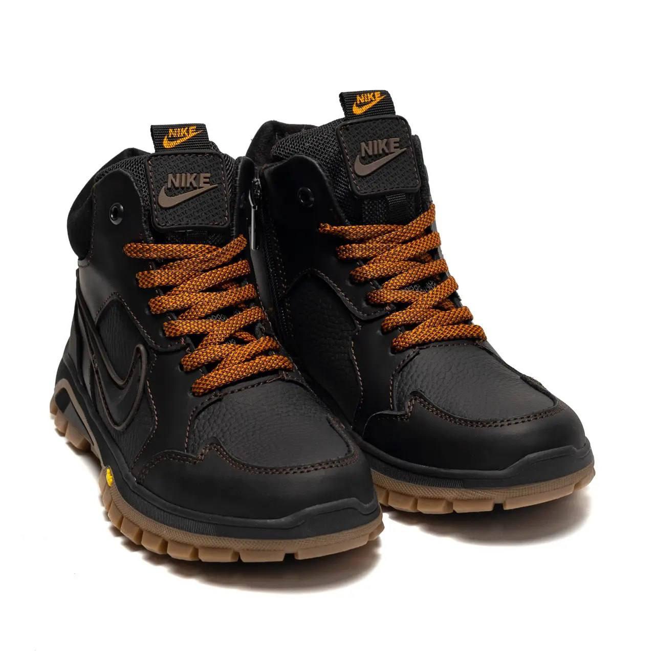 Підліткові дитячі зимові шкіряні черевики Winter Air Max Black