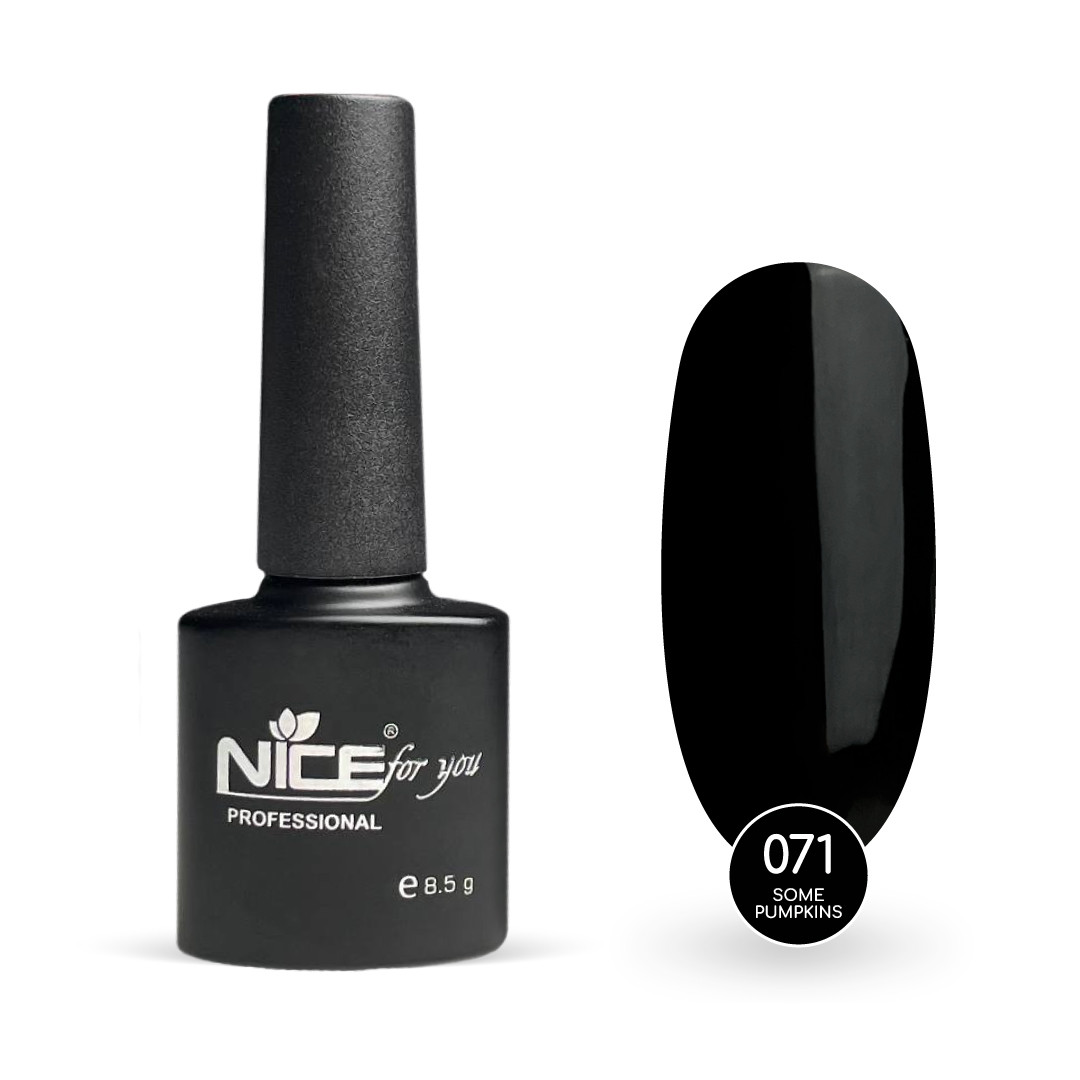 Гель-лак Nice for you Some Pumpkins Basic №071 Чорний 8.5 г