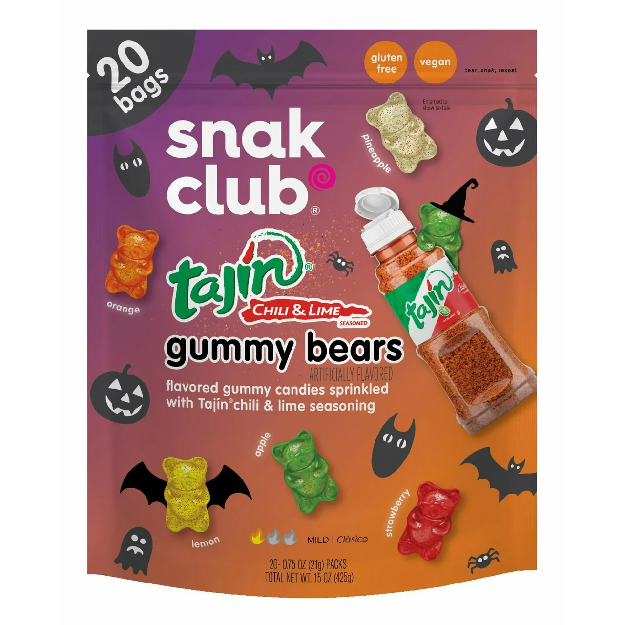 Желейні цукерки Snack Club Tajin Gummy Bears Multipack 425 г