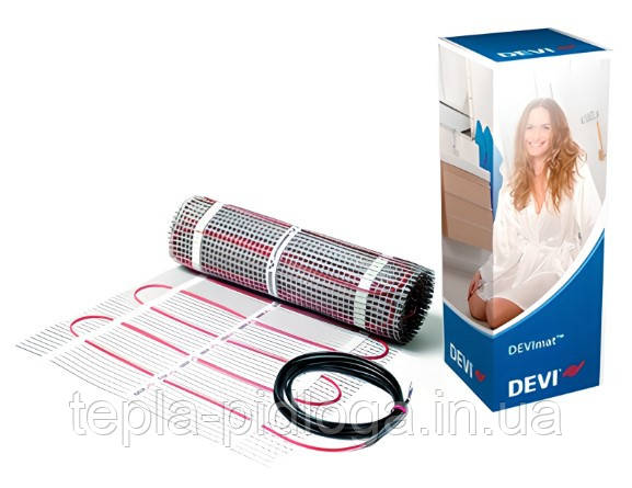 10.0 м² 1372 Вт DEVI comfortTM 150T (DTIR-150) НАГРІВАЛЬНІ МАТИ ДВУЖИЛЬНІ ЕКРАНІРОВАНІ ТЕПЛА ПІДЛОГА