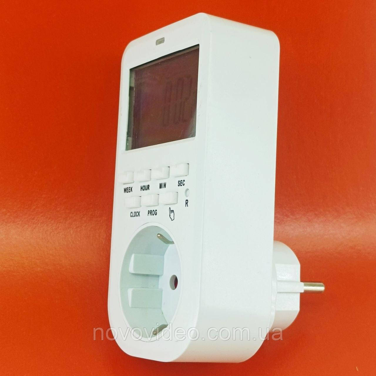 Таймер у розетку тижневий Lemanso LM 6347 16А цифровий | Автоматичне керування електроприладами, фото 1