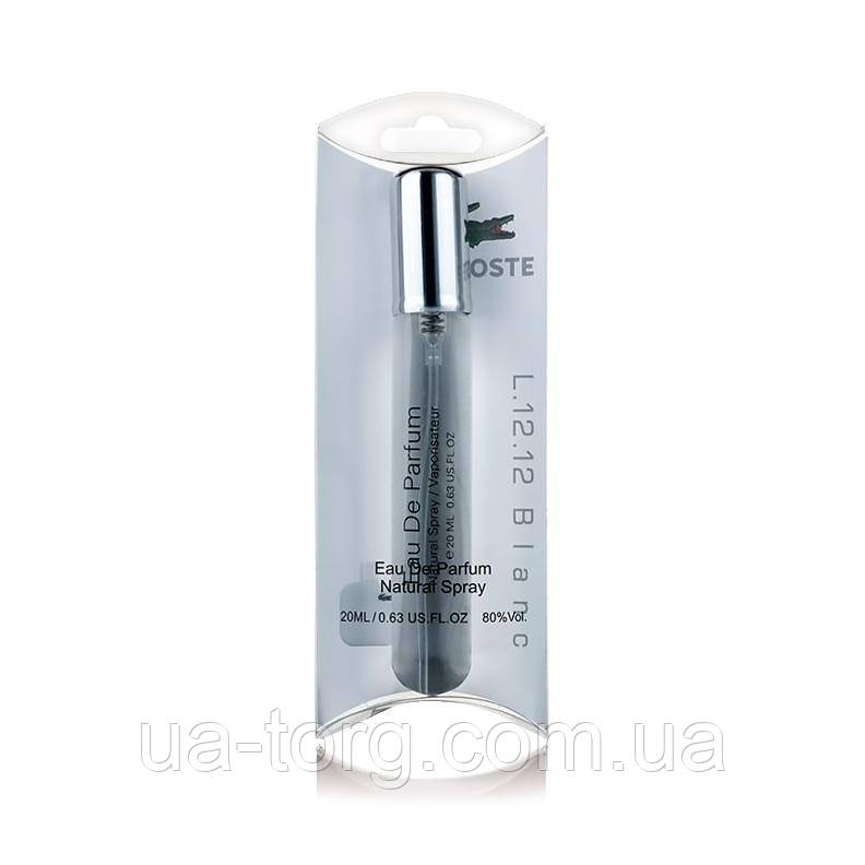Чоловічий мініпарфуми Lacoste Eau De L.12.12 Blanc 20 ml