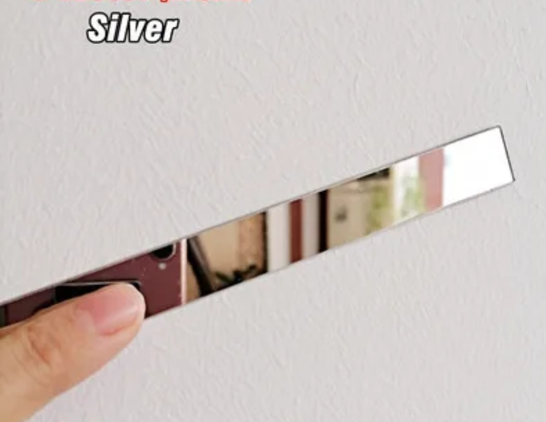 Дзеркальна металева смуга срібло 10 м х 2 см