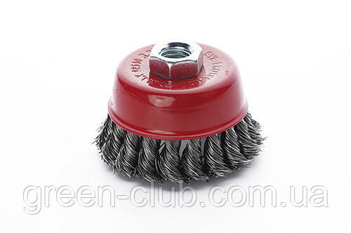 Щітка чаша сталеві витки 75 мм (УШМ) APRO 830439, фото 1