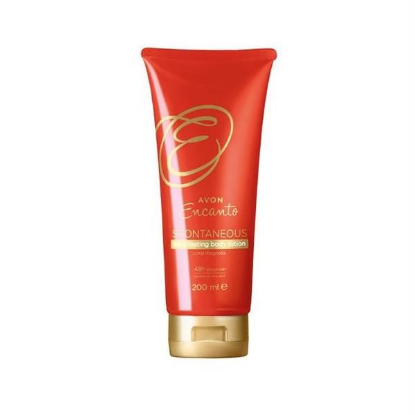 Срок 05/24. Лосьйон для тіла з блискітками Коралова Магнолія Avon Spontaneous Illuminated Encanto 200 мл