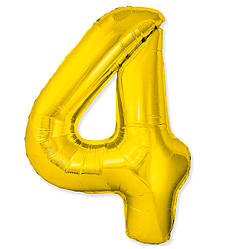 Кулька Цифра Slim "4" (1 м), Іспанія, колір - золото