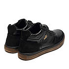 Чоловічі зимові шкіряні кросівки Winter Smash Black, фото 4