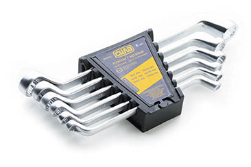 Набор ключей накидных двусторонних 6x7мм, 8x9мм, 10x11мм, 12x13мм, 14x15мм, 17x19мм (6шт). СИЛА 201333, фото 1